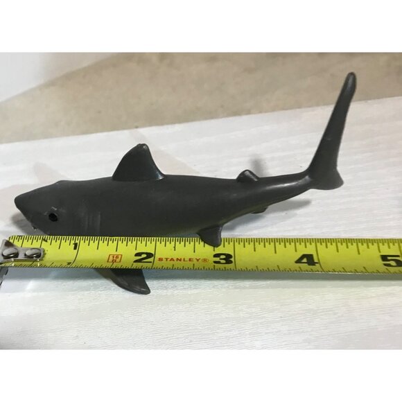 Plastic Toy Shark Figurine Lifelike Grey Teeth 4.5" - Picture 3 of 6